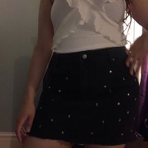 Adam Levine black jean skirt